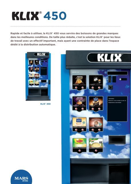 Fiche KLIX 450 Mars Drinks