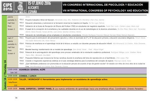 Programa/ Program