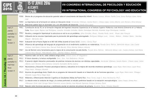 Programa/ Program