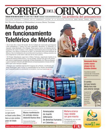 Maduro puso en funcionamiento Teleférico de Mérida