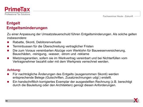 PrimeTax, MwSt. in der Baubranche