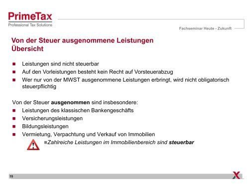 PrimeTax, MwSt. in der Baubranche