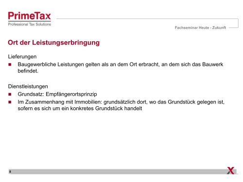 PrimeTax, MwSt. in der Baubranche