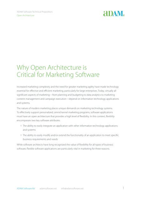 Open Architecture