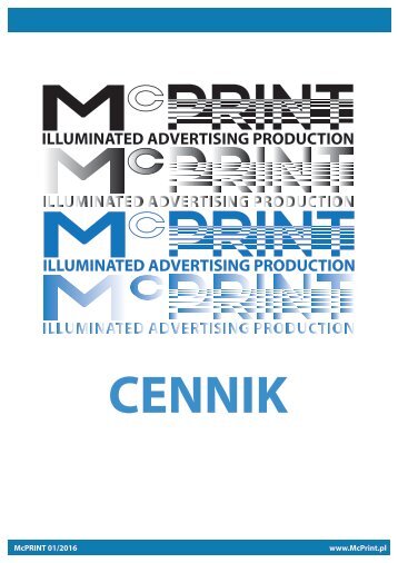 McPrint Producent Reklamy - Cennik 2016