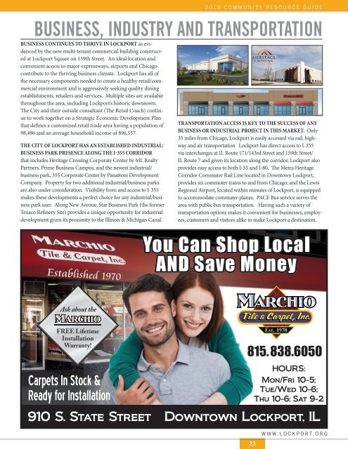 Lockport Chamber Guide 2016