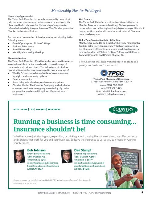 Tinley Park Chamber Guide 2016