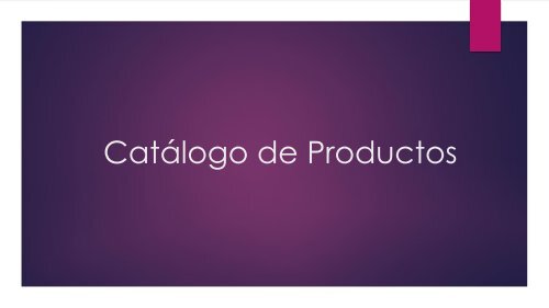 Catálogo de Productos 