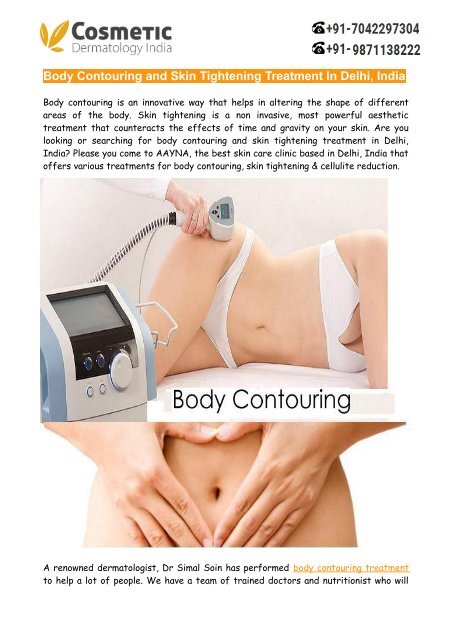 Body Contouring and Skin Tightening Treatment In Delhi India