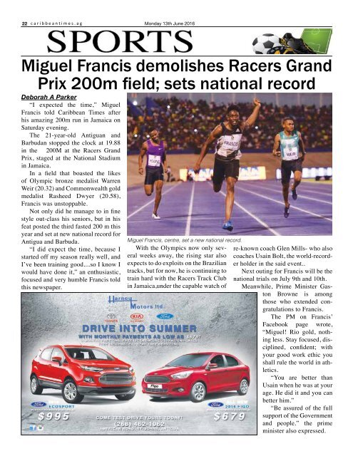 Caribbean Times 28th Issue - Monday 14th June 2016