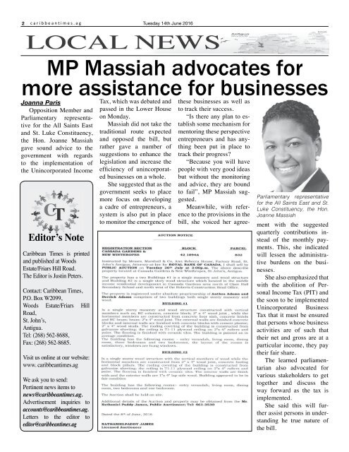 Caribbean Times 29th Issue - Tuesday June 14th 2016