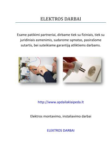 ELEKTROS DARBAI