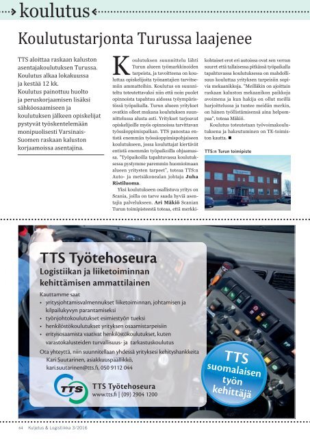 Kuljetus & Logistiikka 3 / 2016