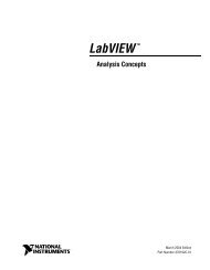 LabVIEW Analysis Concepts