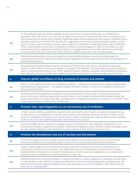 TACKLING DRUG-RESISTANT INFECTIONS GLOBALLY FINAL REPORT AND RECOMMENDATIONS