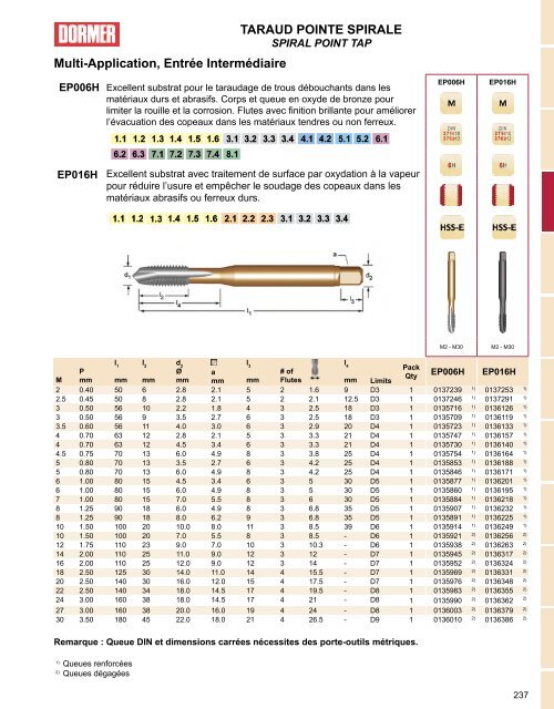 Dormer - Catalogue Français