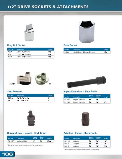 Gray Tools - Catalogue d’outils - édition canadienne