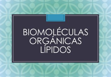 Biomoléculas orgánicas