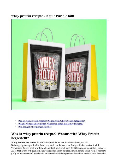 wheyprotein rezepte