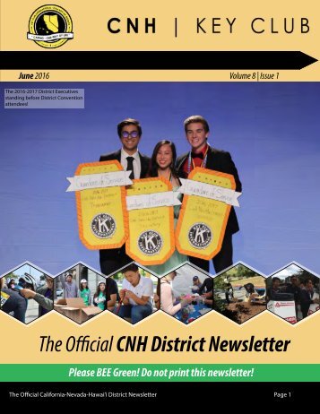 The Official CNH District Newsletter