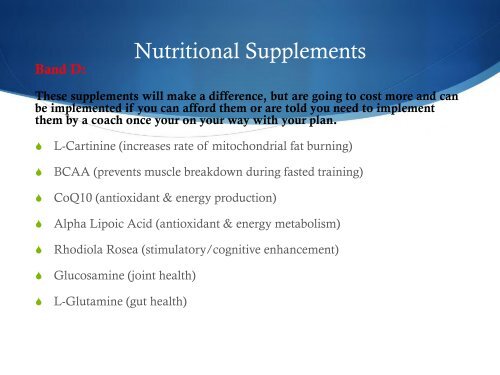 Nutrition for Running