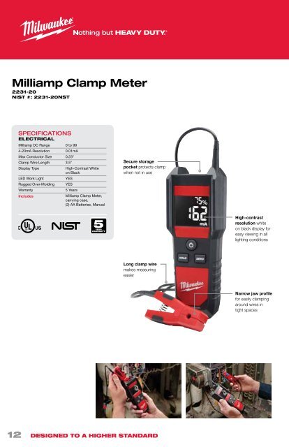 Milwaukee - Test Instruments Catalog