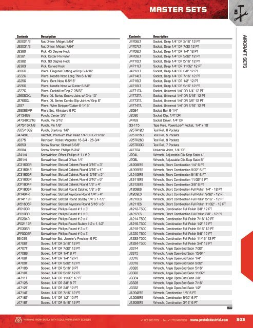 Proto - Ensembles d'outils