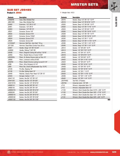 Proto - Ensembles d'outils