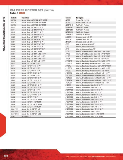 Proto - Ensembles d'outils