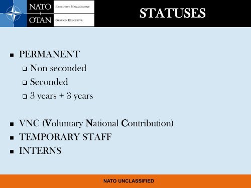 NATO UNCLASSIFIED