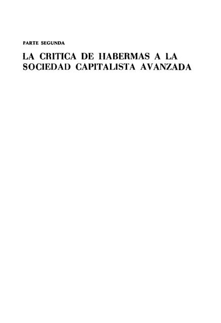 LA TEORIA CRITICA DE LA SOCIEDAD DE HADERMAS