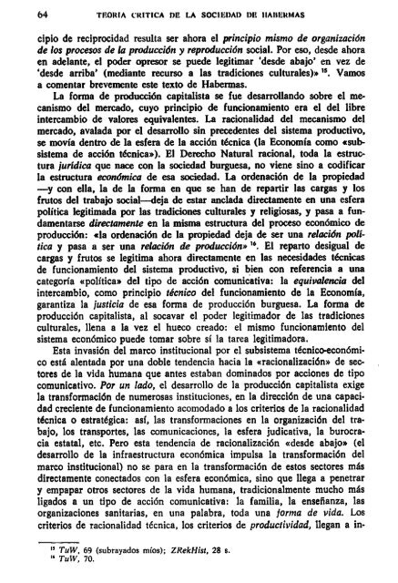 LA TEORIA CRITICA DE LA SOCIEDAD DE HADERMAS