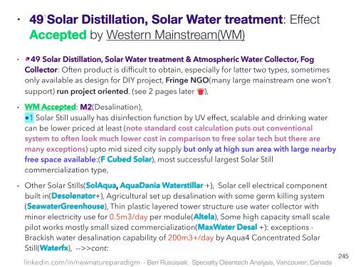 Effektive, Niedrige Kosten, Nicht Sehr Bekannt, Umweltfreundliche Wassertechnologien Für Die Zukunft (Zusammenfassung in Deutsch)