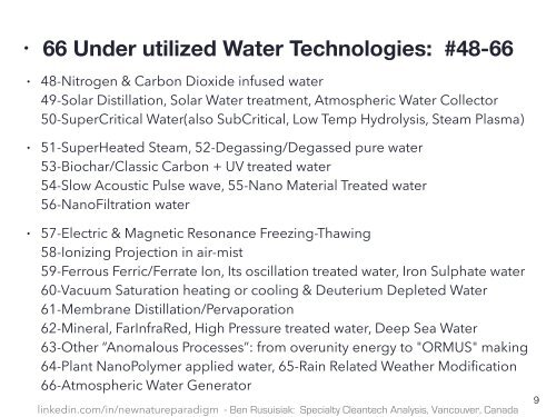 Effektive, Niedrige Kosten, Nicht Sehr Bekannt, Umweltfreundliche Wassertechnologien Für Die Zukunft (Zusammenfassung in Deutsch)