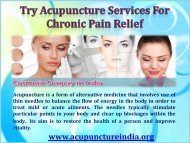Acupuncture services