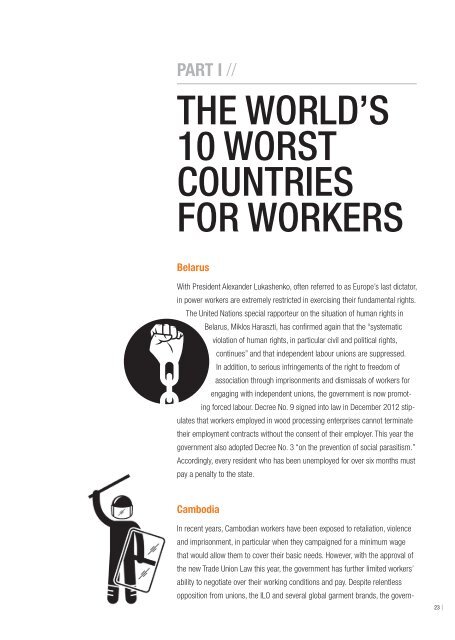 ITUC GLOBAL RIGHTS INDEX