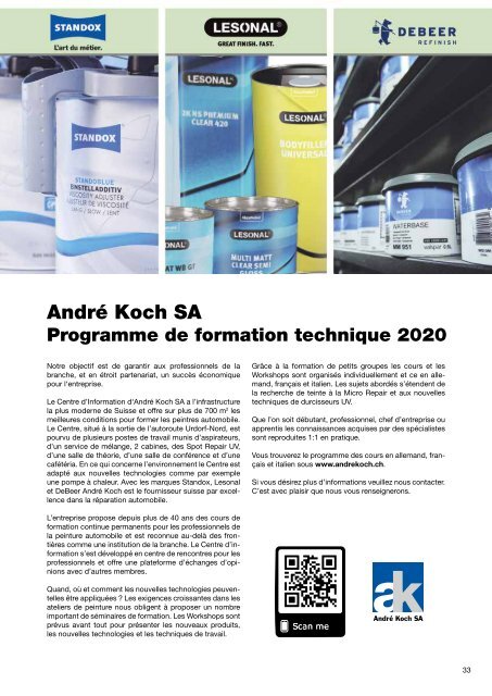 Programme de formation pour le secteur automobile