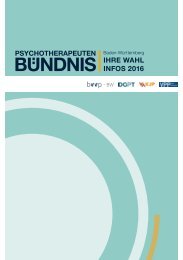 Psychotherapeutenbündnis Baden-Württemberg zur KV-Wahl 2016