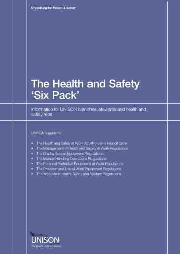 The Health and Safety ‘Six Pack’