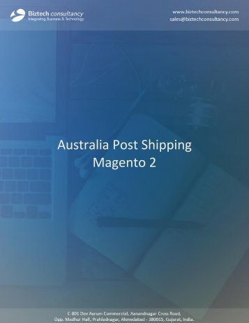 Magento 2 Australia Post Shipping Extension, Parcel Shipping Rate