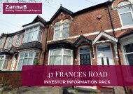 41 Frances Road - Investor Information Pack