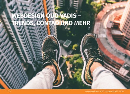 Webdesign quo vadis - Trends, Contao und mehr