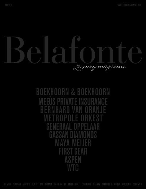 Belafonte magazine Spring 2016