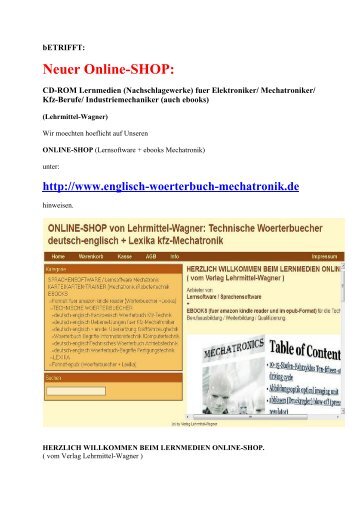 Shop von Lehrmittel-Wagner: Nachschlagewerke (Buecher Software Ebooks) online kaufen