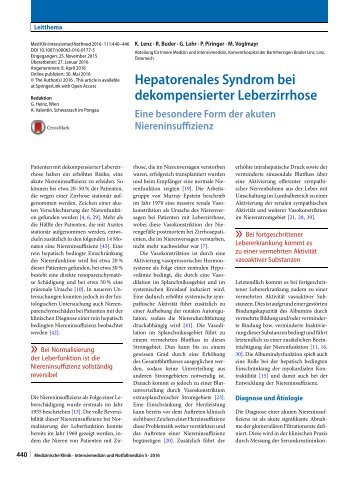 Hepatorenales Syndrom