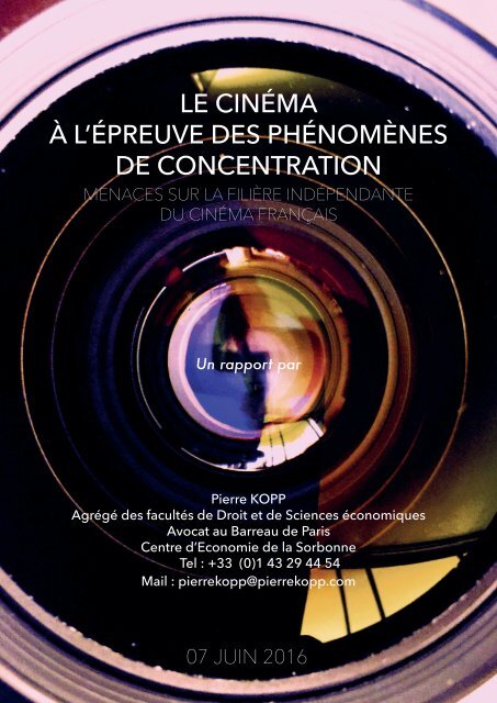 LE CINÉMA À L’ÉPREUVE DES PHÉNOMÈNES DE CONCENTRATION