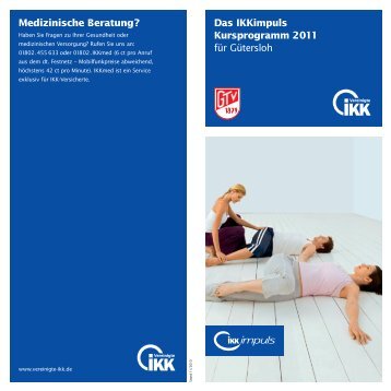 Das IKKimpuls Kursprogramm 2011 - Gütersloher Turnverein von ...