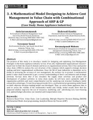 A Mathematical Model Designing to Achieve Cost Management in Value Chain with Combinational Approach of AHP & GP (Case Study: Home Appliance Industries).