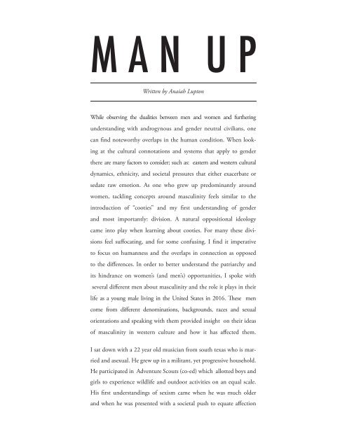 The Man Issue (V.10)