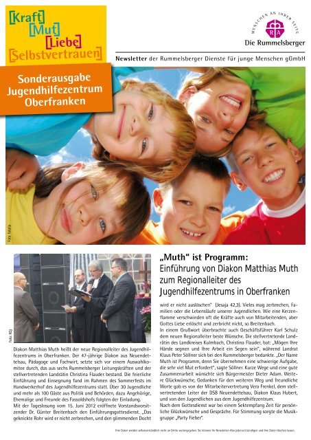 Sonderausgabe Jugendhilfezentrum Oberfranken - Die ...